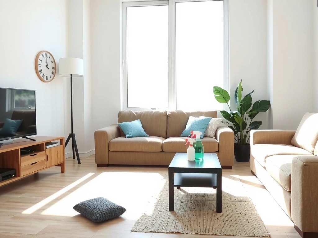 Ankara evinde temiz bir oturma odası